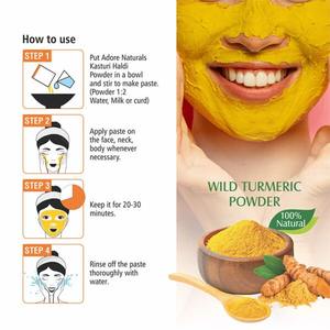 Poudre Ayurvédique Kasturi Haldi en Promotion pour Ubtan, Éclat Nuptial, Élimination des Taches et Applications de Beauté à Base de Plantes – Disponible à la Vente - Product Image 3