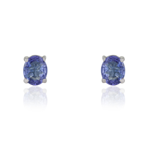 Boucles d'oreilles fines tendance en argent sterling 925 avec pierre précieuse naturelle Tanzanite, best-seller, pour un usage quotidien féminin - Product Image 1