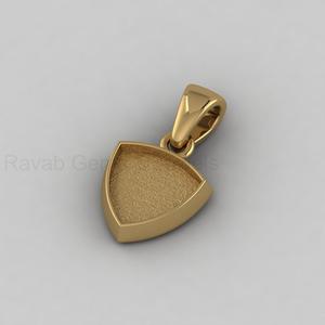 High Quality 925 Sterling Silver 10mm Trillion Blank Bezel Cup Charm Pendant Setting for DIY Keepsake Breastmilk Resin Jewelry - Product Image 4