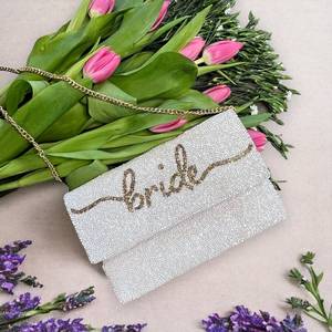 Bolso Rectangular de Algodón Hecho a Mano con Cuentas y Patrón Floral Colorido, Cierre de Cremallera, Bordado Artesanal para Fiestas y Viajes - Product Image 2