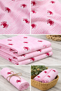 Advik Hand Block Print Cotton Fabric Eco-Friendly Sustainable Soft Beautiful Crab Prints Rib Designs Available Wholesale Export - Product Image 4