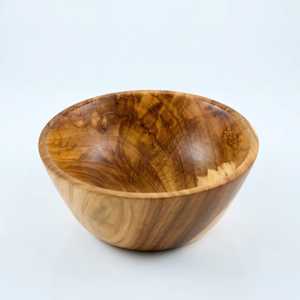 Juego de Dos Tazones para Ensalada de Madera de Nogal Oscuro, Ecológicos, Ligeros, Duraderos, para Servir Frutas, Diseño Moderno - Product Image 5