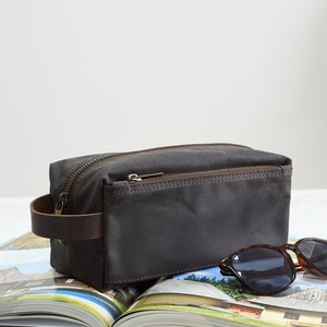 Bolsa de Aseo de Lona y Cuero, Impermeable, Organizador de Viaje, Neceser de Cosméticos, Gran Capacidad, LCTB-0053 - Product Image 5