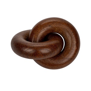 Escultura de Anillos Entrelazados de Madera y Mármol Blanco de Lujo, Adorno Decorativo Moderno Hecho a Mano para Mesa, Decoración del Hogar, Superventas - Product Image 3