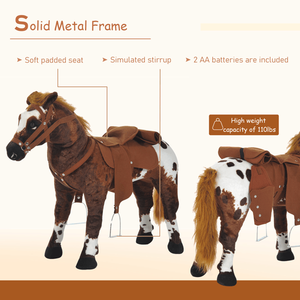 Cavallo a Dondolo in Legno per Bambini, Stile Animale, con Funzione di Gioco Attivabile con la Voce - Product Image 5