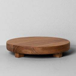 Plato Elevado de Acacia, Soporte de Madera Estilo Rústico para Exhibición en Escritorio, Base de Madera Natural Moderna - Product Image 2