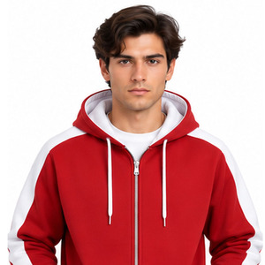 Sweat-shirts à fermeture éclair pour hommes en coton lourd 450 GSM 100% coton OEM ODM Vêtements de mode personnalisés Vêtements décontractés haut de gamme Fermeture éclair sur le devant - Product Image 4