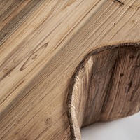 Mesa de Centro de Madera de Teca Sólida, Acabado Rústico Natural, Hecha a Mano en Indonesia, Moderna, Duradera, Ecológica y Sostenible, Muebles para Sala de Estar