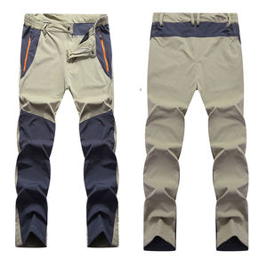 Pantalon tactique d'extérieur pour homme, noir et vert, imperméable, softshell, pour la randonnée, automne - Product Image 1