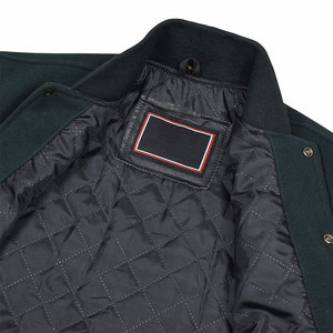 Most Searched Unisex <b>Winter</b> Varsity <b>Jackets</b> Patchwork Front Custom Logo Design Canvas Fabric Hooded for Sale - Product Image 4