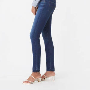 Jean cargo en denim pour femme, coupe droite, taille haute, style sportif, respirant, effet peint, 100% polyester, personnalisable, vente en gros - Product Image 5