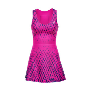 Custom Front Logo Printed Women's Sleeveless Tennis Dress Moisture Wicking Summer Wear Quick Dry Spandex Nylon Sports Jerseys - Product Image 1
