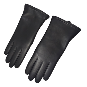Gants d'hiver unisexes en peau de mouton écologiques, noirs, personnalisables, coupe-vent et chauds, pour usage quotidien en extérieur (vente en gros) - Product Image 5