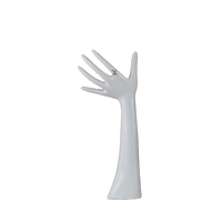 Présentoir à bijoux moderne en résine blanche et noire, léger, en forme de main, 5 tailles, pour bagues, colliers, bracelets et boucles d'oreilles, idéal pour les magasins