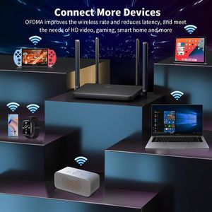 Router Internet Wireless WiFi 6 Dual Band con Velocità di 1,8 Gbps, 4 Porte Ethernet Gigabit, MU-MIMO OFD - Product Image 2