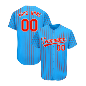 Maillots de sport Hip Hop imprimés numériquement, chemise de baseball pour hommes, maillot de sport rayé avec lettres et numéros cousus, maillot de baseball personnalisé - Product Image 4