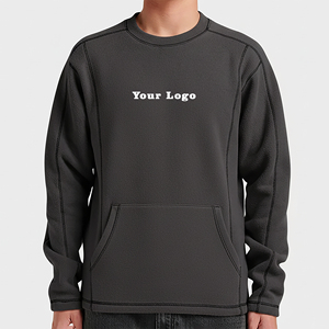 เสื้อฮู้ดดี้คอกลมแบบหนา มีกระเป๋าหน้าทรงจิงโจ้ ปักลายสวยงาม สำหรับฤดูหนาว ผ้าฝ้ายฟลีซ 100% แฟชั่นสุดฮิต ขายดี - Product Image 1