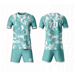 ชุดกีฬาฟุตบอลคุณภาพสูง ซีรีส์ทีมฟุตบอล ดีไซน์ใหม่ รับผลิตตามแบบ OEM เสื้อยูนิเซ็กซ์ พิมพ์ลาย ระบายอากาศได้ดี ผลิตจากโพลีเอสเตอร์ - Product Image 1
