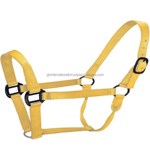 Sangle en nylon épais à double pli entièrement réglable et durable cousu en nylon pour chevaux tailles personnalisées licou de course équestre pour chevaux - Product Image 2