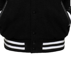 Chaqueta universitaria de manga larga con puños acanalados, chaqueta estilo letterman, chaqueta universitaria de béisbol para hombre - Product Image 5