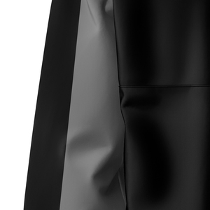 Blouson bomber noir à capuche 100% polyester/nylon léger, respirant, imperméable, coupe-vent, fermeture éclair intégrale, vêtements de sport pour hommes - Product Image 4