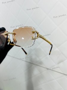 Gafas de Sol de Lujo con Cristales VVS Moissanite, Montura Invisible, Lentes Degradadas, Unisex para Adultos - Product Image 2