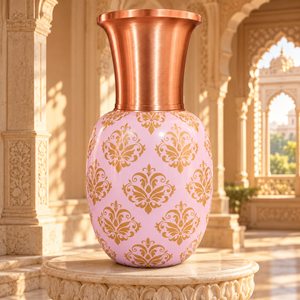 Carafe à eau en cuivre massif en forme d'ananas avec motif floral pour la maison, le bureau ou comme cadeau – Pichet en cuivre - Product Image 4
