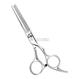 Buy 4Cr13 Stainless Steel <b>Left</b>-<b>Handed</b> Adjustable Screw Razor Sharp Blades Professional Hair Thinning <b>Scissors</b> Plastic/Rubber - Product Image 1