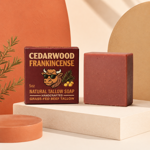 สบู่ซีดาร์วูดและกำยานทำมือ ช่วยเพิ่มความชุ่มชื้น สำหรับการอาบน้ำเพื่อการผ่อนคลาย บำรุงผิว และทำความสะอาดทุกวัน พร้อมสัมผัสแห่งประเพณี - Product Image 4