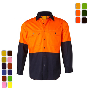 Vêtements de travail de sécurité en coton haute visibilité, vêtements réfléchissants, chemise de travail haute visibilité, vente en gros - Product Image 6