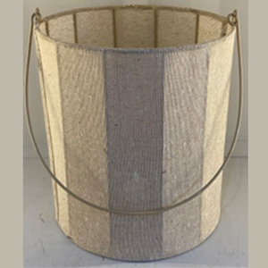 Farol Decorativo Artesanal de Hierro Natural, Vidrio y Tela de Algodón para una Elegante Decoración del Hogar en Interiores - Product Image 1