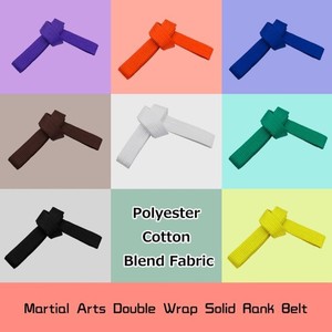2026 Double Wrap 4cm Thickness Karate Taekwondo Judo Belt Custom Logo Print Solid Rank Martial Arts Instructed by - Product Image 4