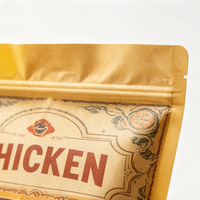 Sachet refermable personnalisé imprimé avec fenêtre transparente, compatible micro-ondes, pour emballage de poulet rôti, viande et aliments cuits