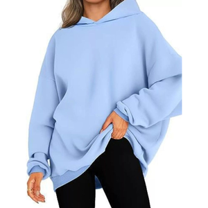 Sudadera con Capucha de Algodón para Mujer, Informal, Corta, de Manga Larga, con Logotipo Estampado en la Parte Delantera, Transpirable, de Punto, para Otoño - Product Image 5