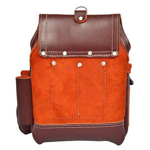 Unique Design Professional Heavy Duty <b>Leather</b> <b>Tool</b> Holder <b>Pouch</b> with Multiple Compartments Multi Purpose <b>Tool</b> Bags for Builders - Product Image 4