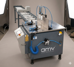 Machine de découpe de profilés en PVC et en aluminium entièrement automatique à tête unique pour usine de fabrication de portes et fenêtres - AMV - Product Image 2