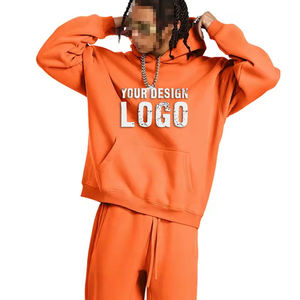 Sweat à capuche surdimensionné personnalisé, lourd, avec broderie graphique, prix d'usine, vente en gros - Product Image 3
