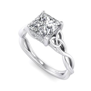 Traditional Irish Knot Layout Moissanite Diamond Gorgeous Four Claw <b>Women</b> Marriage 925 <b>Silver</b> <b>Wedding</b> <b>Ring</b> - Product Image 4