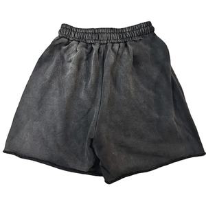 Short de survêtement en coton éponge français épais pour hommes High Street Casual Quick Dry Acid Wash Pattern Print Custom Eco-Friendly - Product Image 3