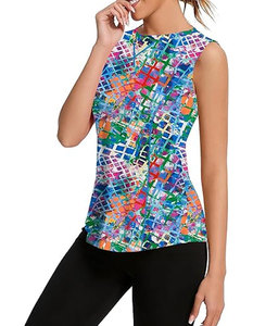 Women Solid Color Knitted Tank <b>Tops</b> O-Neck Sleeveless Breathable Regular Length Minimalist Style - Product Image 1