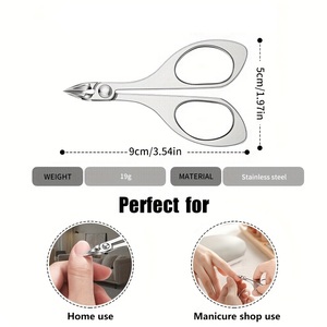 Ciseaux à ongles droits de qualité supérieure, lame en acier inoxydable, pointe fine, ciseaux à cuticules, pointe fine en forme de flèche - Product Image 4
