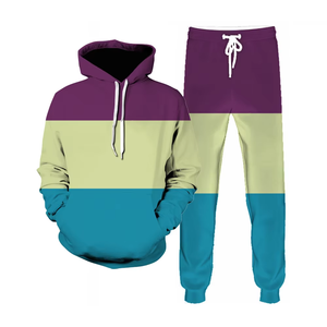 Love Lion 3D Printed Hooded Windproof 100% Polyester Tracksuit Set Unisex Full Sleeve Casual Jogger Pants Black White Drawstring - Product Image 3