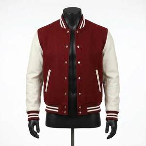 Veste universitaire de qualité supérieure, veste bomber personnalisée avec patch OEM, commande en gros de vestes universitaires, veste universitaire personnalisée avec nom et logo, vestes d'équipe scolaire - Product Image 1
