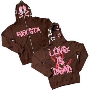 Sublimation personnalisée imprimée de haute qualité hommes sweats à capuche fermeture éclair complète manches longues coton polaire respirant à capuche toutes tailles - Product Image 1