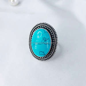 <b>Turquoise</b> Silver <b>Ring</b> December Birthstone, Healing Gemstone, <b>Turquoise</b> <b>Ring</b>, Solitaire <b>Ring</b> Handmade Woman <b>Rings</b> - Product Image 1