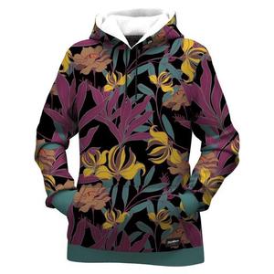 Sweat-shirt à capuche pour homme, imprimé psychédélique abstrait, manches régulières, tricoté en polyester, style automne - Product Image 2