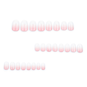 Suministros <span class=keywords><strong>para</strong></span> <span class=keywords><strong>Uñas</strong></span>, Venta al Por Mayor OEM, <span class=keywords><strong>Uñas</strong></span> Postizas Personalizadas de <span class=keywords><strong>Navidad</strong></span>, Degradado Rosa-Blanco Francés, Puntas de <span class=keywords><strong>Uñas</strong></span> Postizas Minimalistas con Copos de Nieve - Product Image 5