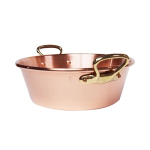 Bol à bonbons de luxe en cuivre, pot à confiture, vaisselle de cuisine en cuivre massif, plateau de présentation alimentaire haut de gamme en cuivre artisanal, bassin de service pour la restauration - Product Image 1