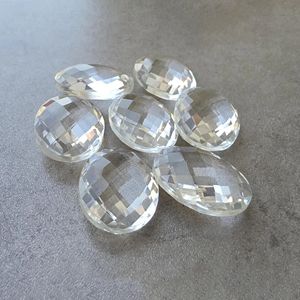 Cuarzo Cristal Natural, Corte Briolette, Forma Ovalada, Gema Calibrada - Product Image 6