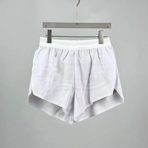 Shorts en maille imprimés pour hommes avec motif uni, taille élastique, vêtements de sport décontractés, 100% coton, anti-plis, design personnalisé - Product Image 2